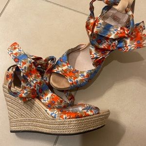 UGG Luciana Multicolor open Santorini spadrilles Tie up